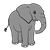 Gray Elephant Color PNG
