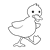 Yellow Duck Line PNG