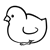 Yellow Chick Line PNG