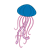 Blue Jellyfish Color PNG