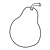 Green Pear Line PNG