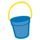 Blue Bucket with yellow handle