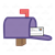 Purple Mailbox Color PNG
