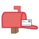 Red Mailbox with an envelope inside