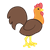 Brown Rooster Color PNG