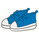 Tennis Shoes blue with white soles