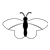 Red Butterfly Line PNG