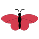 Red Butterfly with a black body