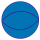 Blue Ball with blue lines