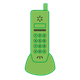Green Phone on a stand