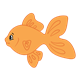 Light Orange Fish with a large tail fin