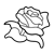 Yellow Rose Line PNG