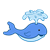 Blue Whale Color PNG