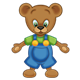 Button Bear with both arms out