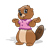 Beaver Girl Color PNG