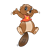 Jumping Beaver Color PNG