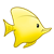 Yellow Angelfish Color PNG