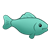 Turquoise Fish Color PNG