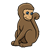 Brown Monkey Color PNG