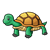 Standing Turtle Color PNG