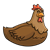 Sleeping Chicken Color PNG