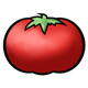 Red Tomato with a green stem