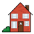 Red Brick House Color PNG