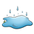 Raindrops and Puddle Color PNG
