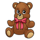 Teddy Bear with a red bow