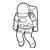 Astronaut 1 Line PNG