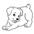 Playful Puppy Line PNG