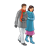Couple Walking Color PNG