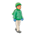 Boy Walking Color PNG