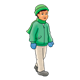 Boy Walking in winter clothes