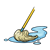 Mop in Puddle Color PNG