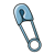 Closed Safety Pin Color PNG