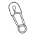Closed Safety Pin Line PNG