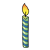 Birthday Candle Color PNG