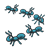 Five Marching Ants Color PNG
