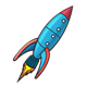 Rocket blue and red 