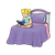 Girl Reading Color PNG
