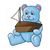 Blue Teddy Bear Color PDF