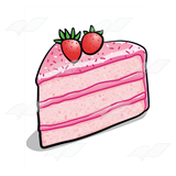 Pink Cake Slice