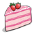 Pink Cake Slice Color PNG