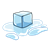 Melting Ice Cube 1 Color PNG