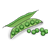 Pea Pod and Peas Color PNG