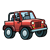 Red Jeep Color PNG