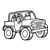 Red Jeep Line PNG