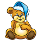 Teddy Bear wearing a blue hat