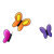 Flying Butterflies Color PNG